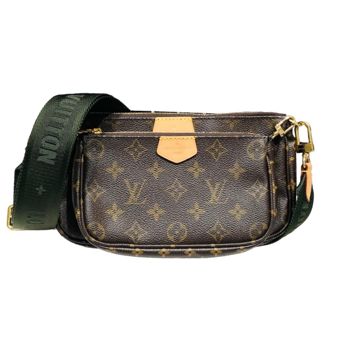 LOUIS VUITTON(ルイヴィトン)の　ルイ・ヴィトン LOUIS VUITTON ミュルティ・ポシェット・アクセソワール M80726 ブラウン モノグラム・ジャイアント ユニセックス 長財布 レディースのバッグ(ボディバッグ/ウエストポーチ)の商品写真