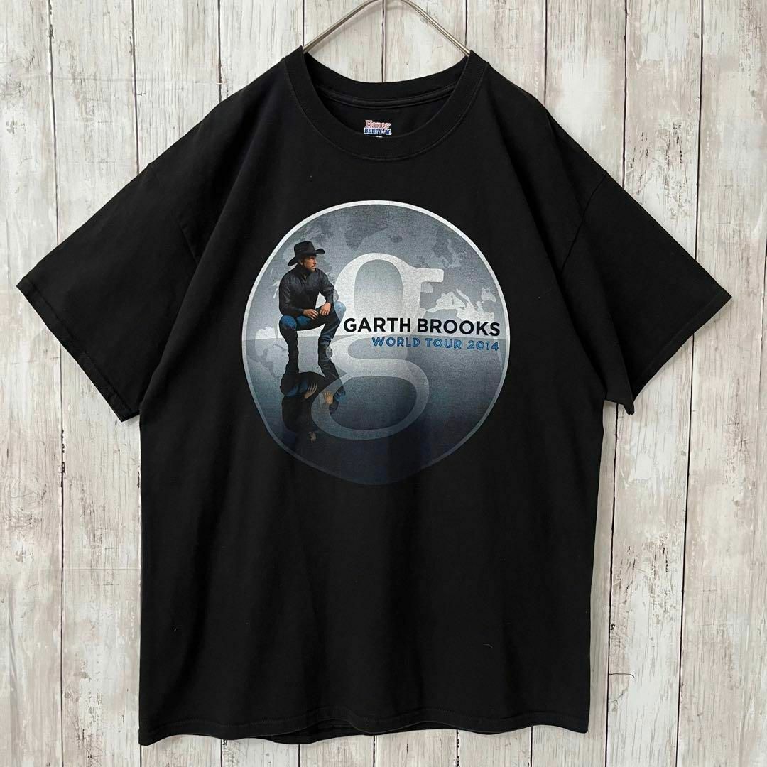 MUSIC TEE(ミュージックティー)のミュージックTシャツ古着　GARTH BROOKSバックプリントTシャツ　L 黒 メンズのトップス(Tシャツ/カットソー(半袖/袖なし))の商品写真