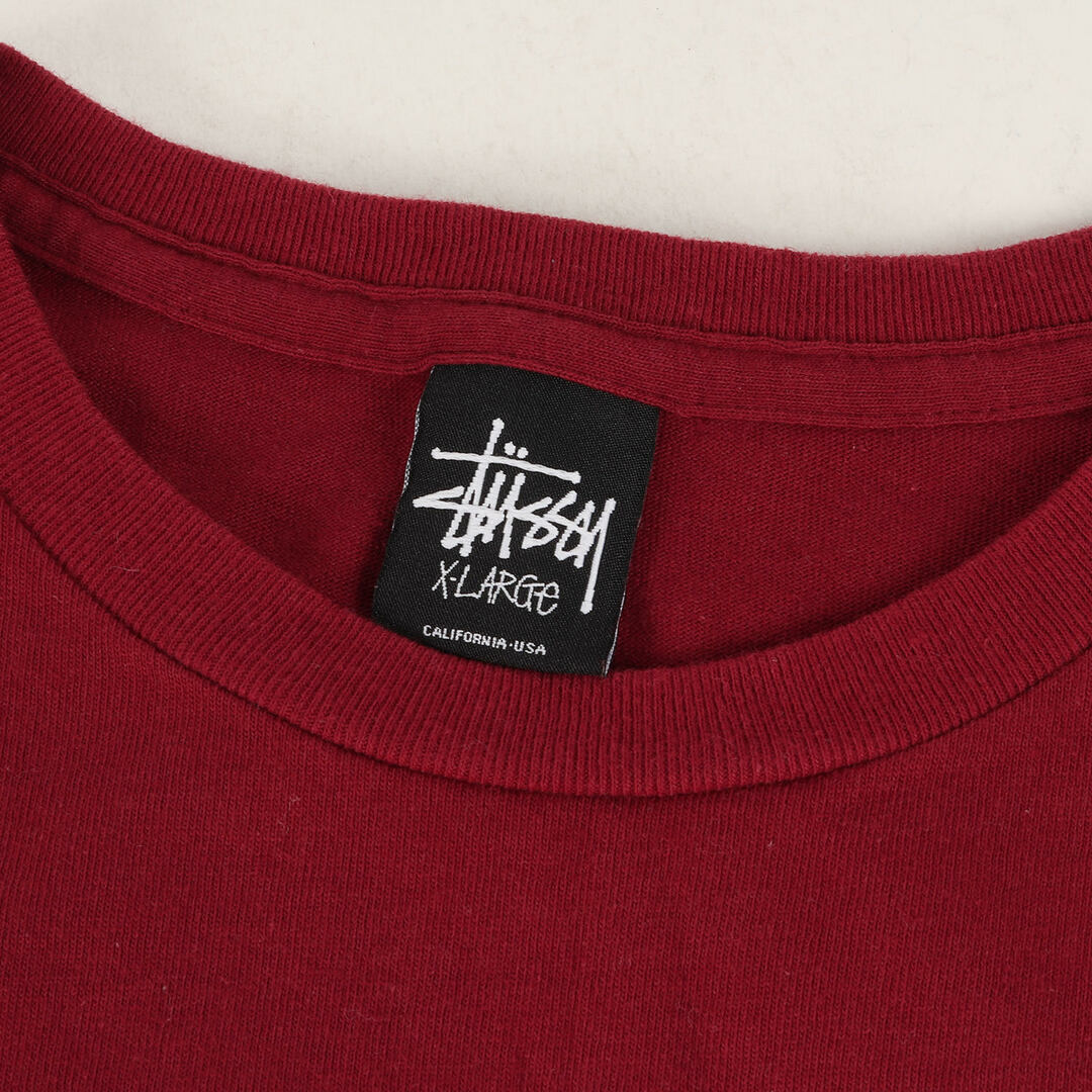 STUSSY(ステューシー)のSTUSSY ステューシー Tシャツ サイズ:XL レオパード No.4ロゴ クルーネック 半袖Tシャツ バーガンディー トップス カットソー【メンズ】【中古】 メンズのトップス(Tシャツ/カットソー(半袖/袖なし))の商品写真