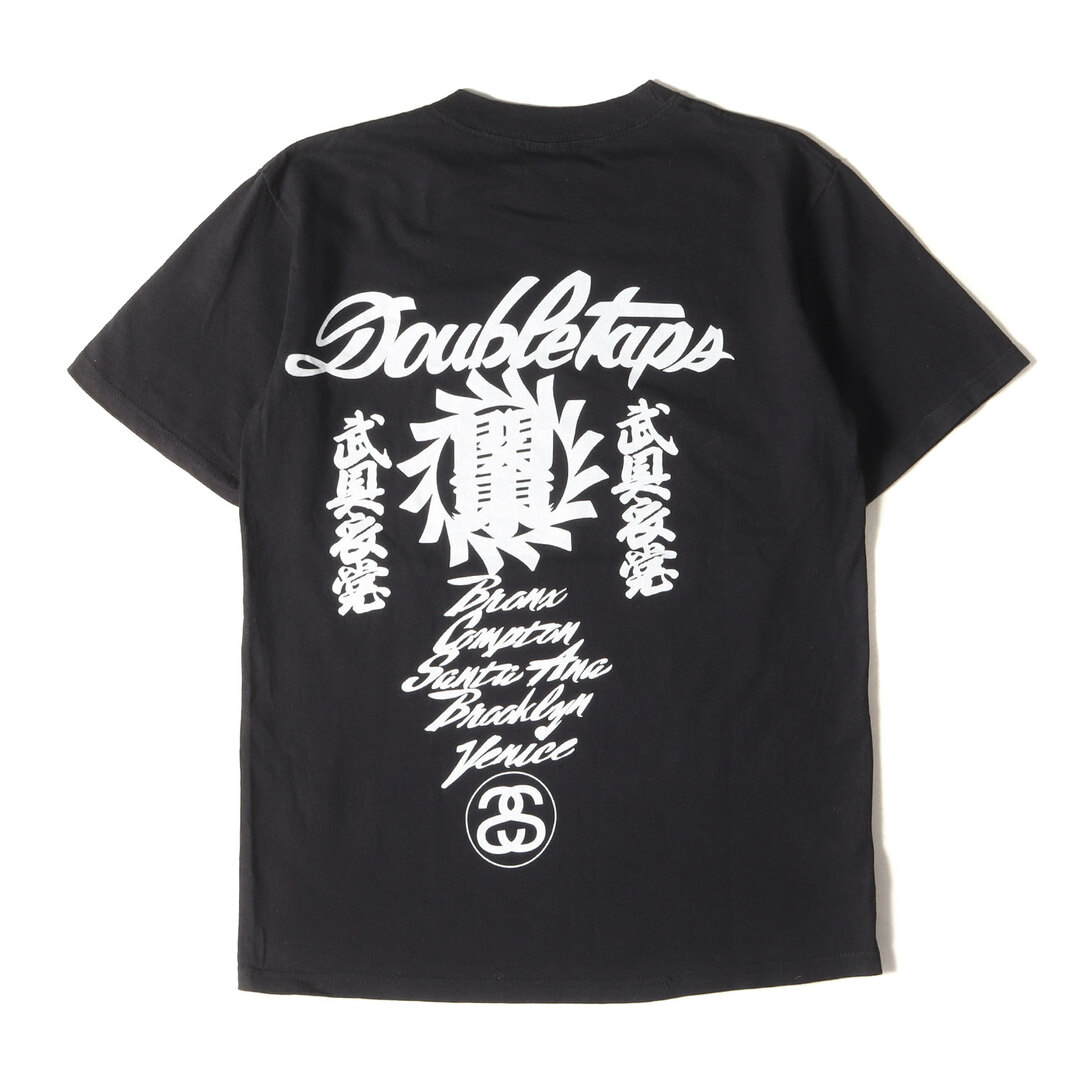 STUSSY(ステューシー)のSTUSSY ステューシー Tシャツ サイズ:S 00s WTAPS ワールドツアー クルーネック 半袖Tシャツ 2006年製 ブラック 黒 トップス カットソー ダブルタップス コラボ【メンズ】【中古】 メンズのトップス(Tシャツ/カットソー(半袖/袖なし))の商品写真