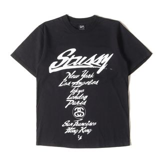 ステューシー(STUSSY)のSTUSSY ステューシー Tシャツ サイズ:S 00s WTAPS ワールドツアー クルーネック 半袖Tシャツ 2006年製 ブラック 黒 トップス カットソー ダブルタップス コラボ【メンズ】【中古】(Tシャツ/カットソー(半袖/袖なし))