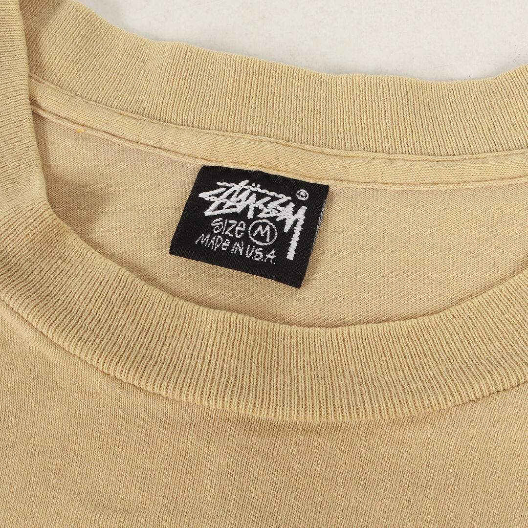 STUSSY(ステューシー)のSTUSSY ステューシー Tシャツ サイズ:M 80s OLD STUSSY 黒タグ FeeLIN IRIe ラスタライオン クルーネック 半袖Tシャツ USA製 ベージュ 80年代 ヴィンテージ 古着 トップス カットソー【メンズ】【中古】 メンズのトップス(Tシャツ/カットソー(半袖/袖なし))の商品写真