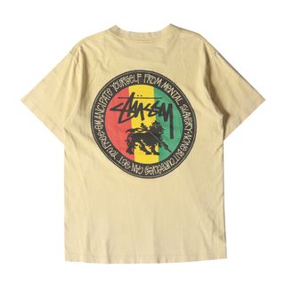 ステューシー(STUSSY)のSTUSSY ステューシー Tシャツ サイズ:M 80s OLD STUSSY 黒タグ FeeLIN IRIe ラスタライオン クルーネック 半袖Tシャツ USA製 ベージュ 80年代 ヴィンテージ 古着 トップス カットソー【メンズ】【中古】(Tシャツ/カットソー(半袖/袖なし))