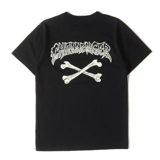 新品 CHALLENGER チャレンジャー Tシャツ サイズ:S 22AW クロスボーンロゴ クルーネック 半袖Tシャツ CROSS BONE TEE ブラック 黒 トップス カットソー【メンズ】(Tシャツ/カットソー(半袖/袖なし))