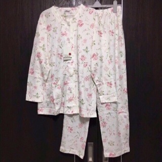 大人気‼︎ 新品タグ付☆レディース 長袖 薄手 日本製 パジャマ ボタニカル Ｌ