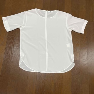 ユニクロ(UNIQLO)のUNIQLO シアー素材シャツ Mサイズ(シャツ/ブラウス(半袖/袖なし))