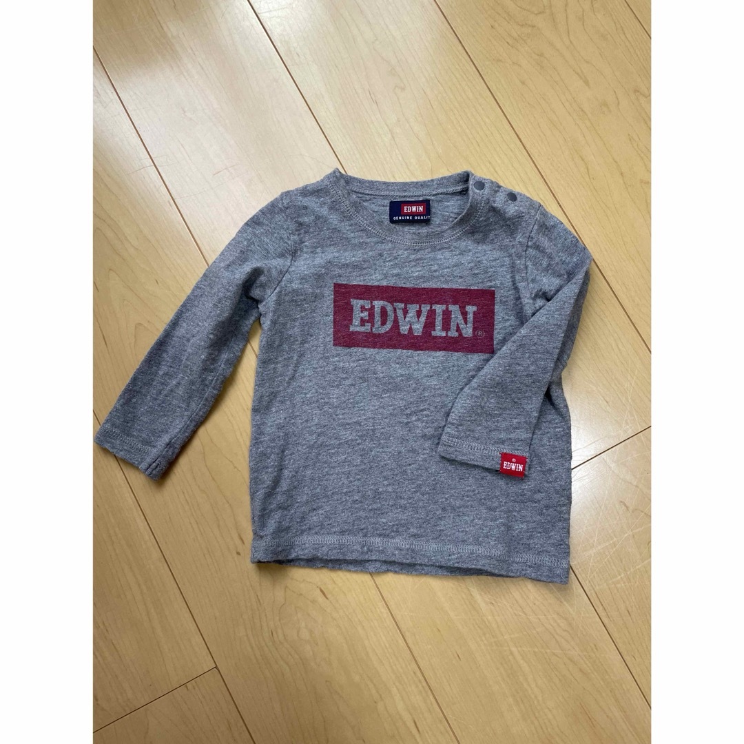 EDWIN(エドウィン)のEDWIN エドウィン ロンT カットソー 90サイズ グレー キッズ/ベビー/マタニティのキッズ服男の子用(90cm~)(Tシャツ/カットソー)の商品写真