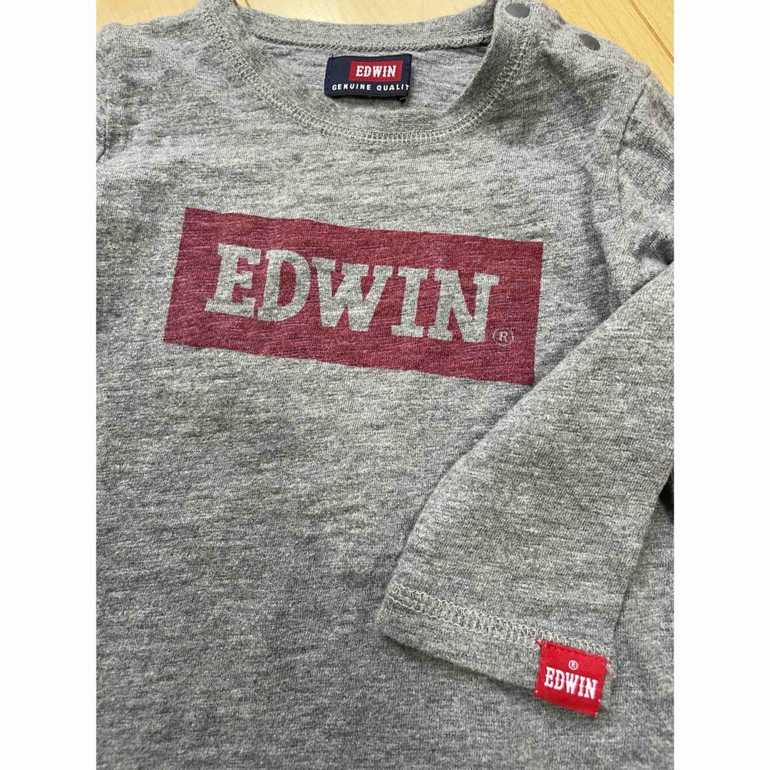 EDWIN(エドウィン)のEDWIN エドウィン ロンT カットソー 90サイズ グレー キッズ/ベビー/マタニティのキッズ服男の子用(90cm~)(Tシャツ/カットソー)の商品写真