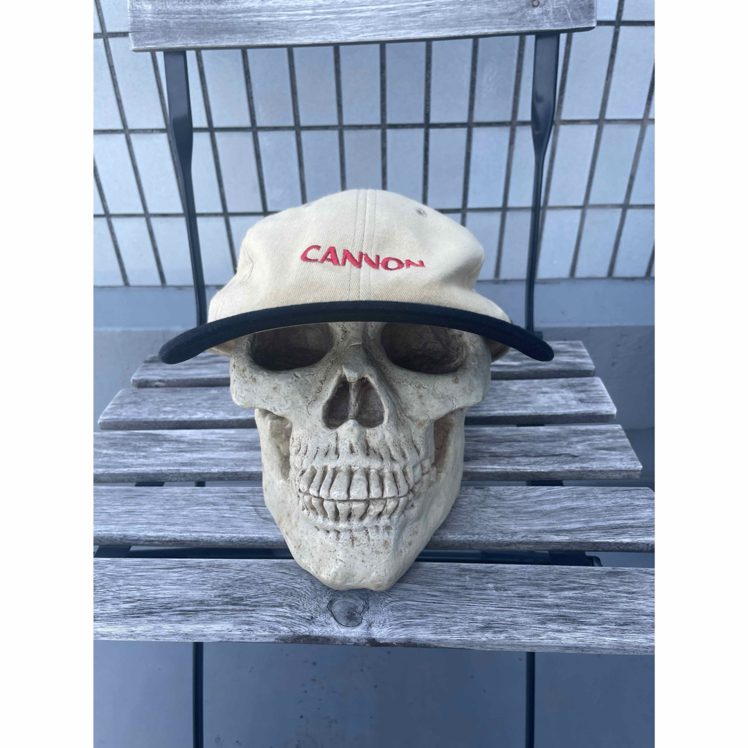 CANNON キャップ ベージュxブラック VINTAGE 企業 メンズの帽子(キャップ)の商品写真