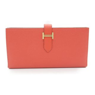 エルメス(Hermes)のエルメス ベアンスフレ ローズジャイプール 二つ折り長財布 二つ折り長財布(財布)