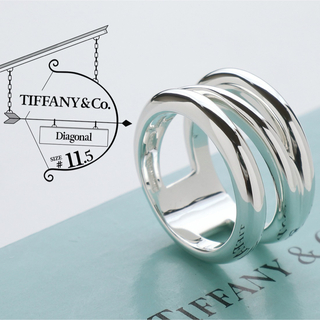 ティファニー(Tiffany & Co.)の美品 TIFFANY ティファニー ダイアゴナル 925 リング 11.5号(リング(指輪))