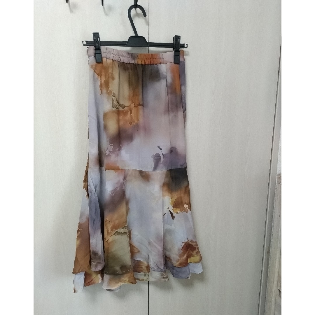 Andemiu(アンデミュウ)のアンデミュウ　インクアートギャザースカート レディースのスカート(ロングスカート)の商品写真
