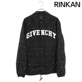 ジバンシィ(GIVENCHY)のジバンシィ  BM013814G1 ストーンビーズ装飾ロゴ刺繍ジップブルゾン メンズ 48(ブルゾン)