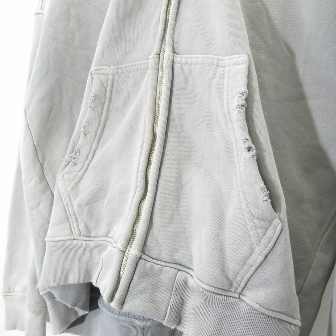 MOOJIMOOJI OVERSIZE ZIP UP HOODIE AGED GR メンズのトップス(パーカー)の商品写真