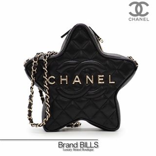 CHANEL - 未使用品 シャネル スター チェーン ショルダーバッグ AS4579 星形 ラムスキン ブラック ゴールド金具 ココマーク 肩掛け 斜め掛け