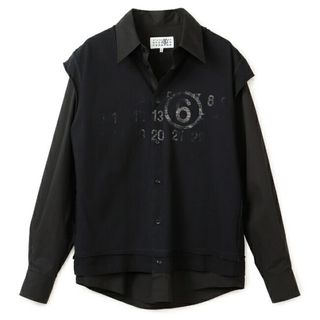 エムエムシックス(MM6)のエムエムシックス メゾンマルジェラ/MM6 MAISON MARGIELA シャツ アパレル メンズ Long-sleeved Shirt カジュアルシャツ BLACK S62DT0016-S47294-900 _0410ff(シャツ)