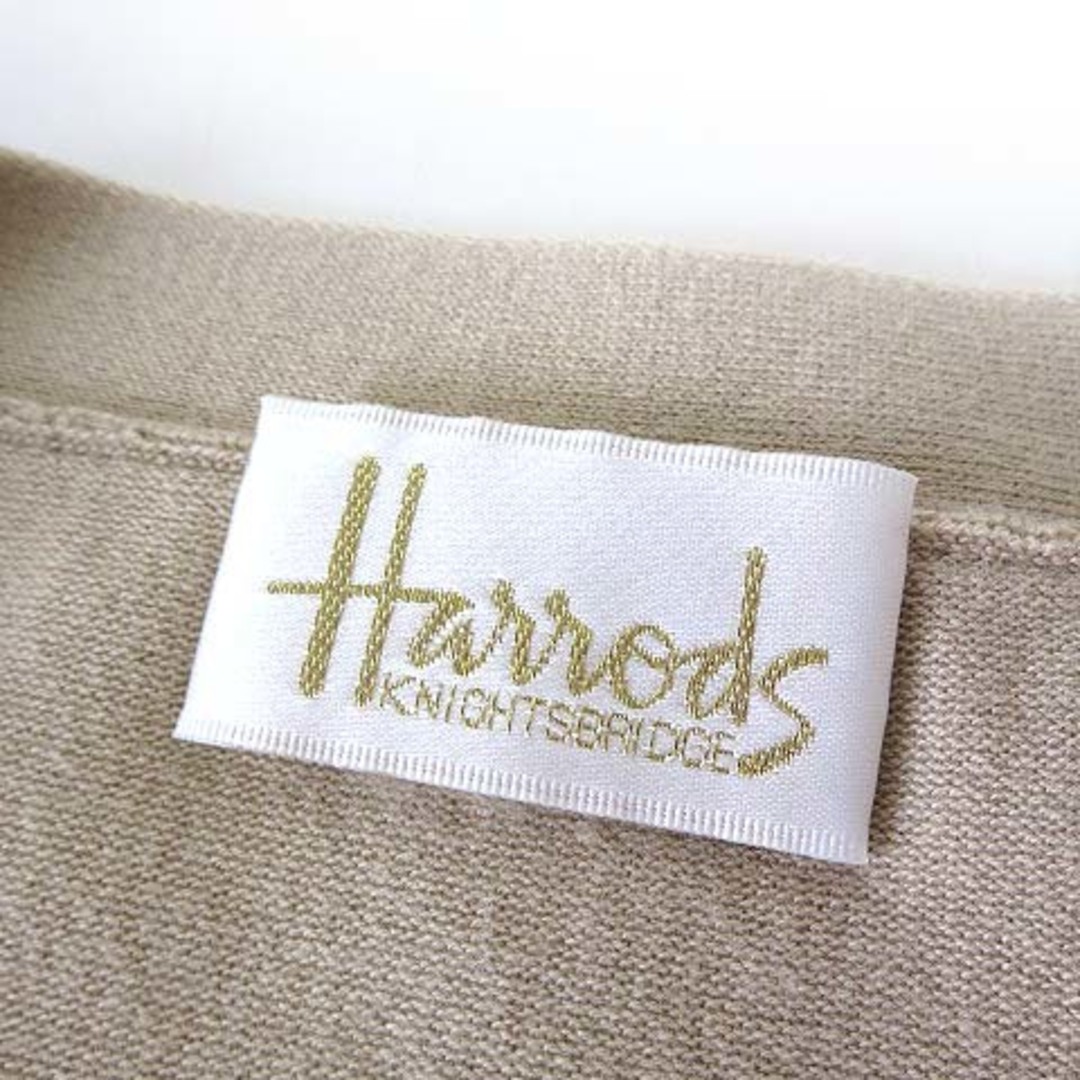 Harrods(ハロッズ)のハロッズ Harrods ニット カットソー 半袖 5分袖 S-M ベージュ レディースのトップス(その他)の商品写真