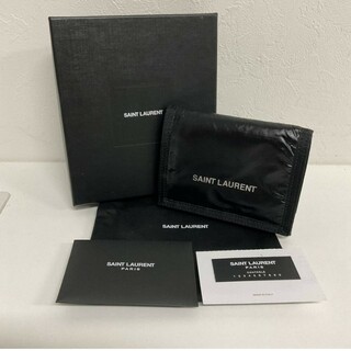 Saint Laurent - 美品　本物　最高級　SAINT LAURENT 　サンローラン ３つ折り 財布