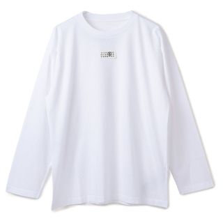 エムエムシックス(MM6)のエムエムシックス メゾンマルジェラ/MM6 MAISON MARGIELA シャツ アパレル メンズ T-SHIRT ロングTシャツ WHITE 2024年春夏新作 SH0GC0007-S24312-100 _0410ff(Tシャツ/カットソー(半袖/袖なし))