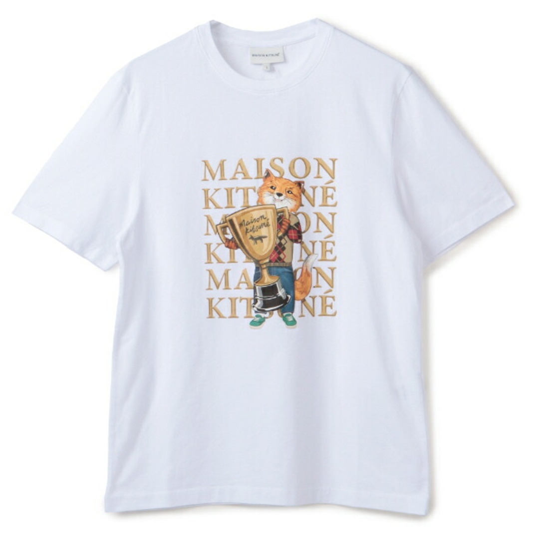 MAISON KITSUNE'(メゾンキツネ)のメゾンキツネ/MAISON KITSUNE シャツ アパレル メンズ FOX CHAMPION REGULAR TEE-SHIRT Tシャツ WHITE LM00123KJ0008-0001-P100 _0410ff メンズのトップス(Tシャツ/カットソー(半袖/袖なし))の商品写真