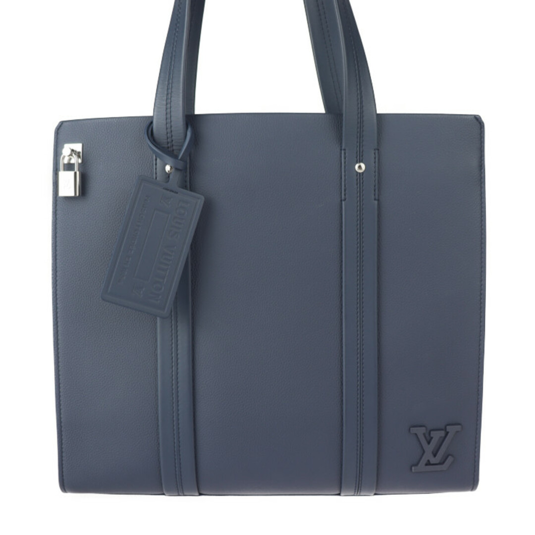 LOUIS VUITTON(ルイヴィトン)のLOUIS VUITTON ルイ ヴィトン  LVアエログラム テイクオフ トート トートバッグ M21542   カーフ ネイビー シルバー金具  ショルダーバッグ ビトン 【本物保証】 メンズのバッグ(トートバッグ)の商品写真