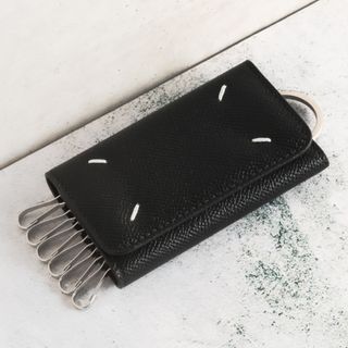 マルタンマルジェラ(Maison Martin Margiela)のメゾン マルジェラ/MAISON MARGIELA キーケース メンズ KEY CHAIN 6 RINGS 6連キーケース BLACK 2024年春夏新作 SA3UA0004-P4745-T8013 _0410ff(キーケース)