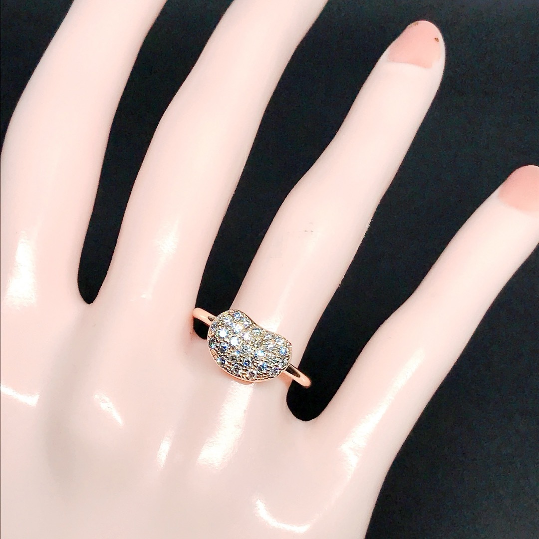 Tiffany & Co.(ティファニー)のティファニー ビーン パヴェ ダイヤモンドリング K18 0.38ct 現行品 レディースのアクセサリー(リング(指輪))の商品写真