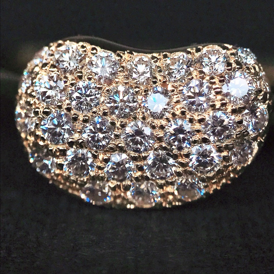 Tiffany & Co.(ティファニー)のティファニー ビーン パヴェ ダイヤモンドリング K18 0.38ct 現行品 レディースのアクセサリー(リング(指輪))の商品写真