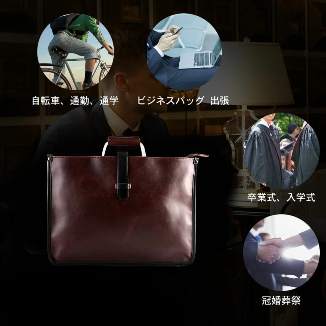 【色: ブラウン】[Ｗｈａｔｎａ] 革 セカンド バッグ メンズ バッグ 3wa メンズのバッグ(その他)の商品写真