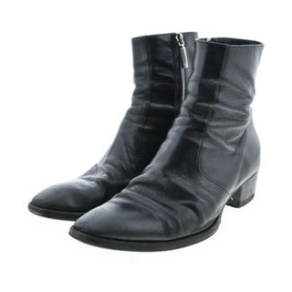 SAINT LAURENT PARIS ブーツ EU42(27cm位) 黒 【古着】【中古】(ブーツ)