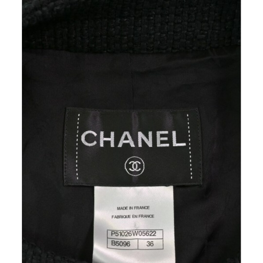 CHANEL(シャネル)のCHANEL シャネル ジャケット 36(XS位) 黒 【古着】【中古】 レディースのジャケット/アウター(その他)の商品写真