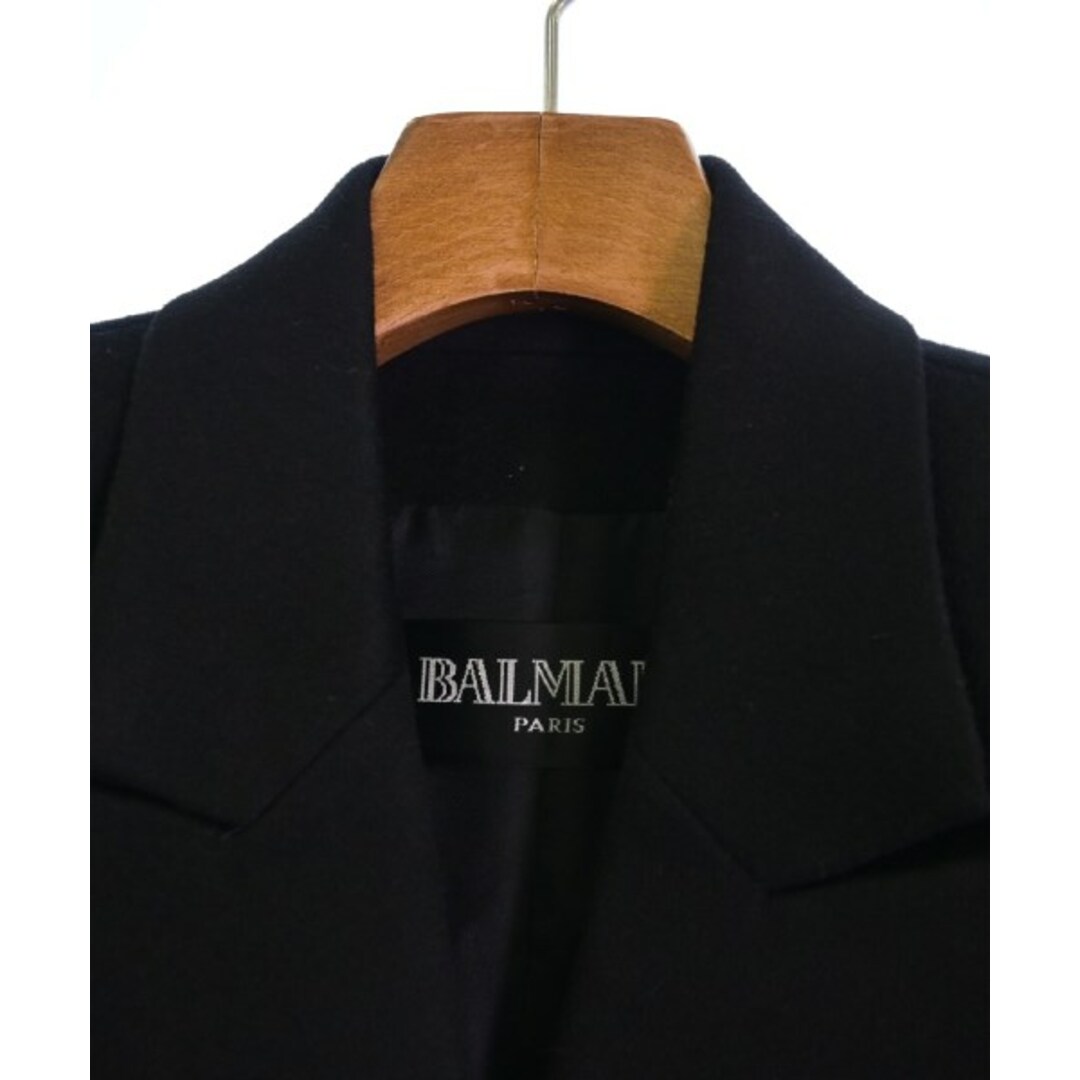 BALMAIN(バルマン)のBALMAIN バルマン カジュアルジャケット 38(S位) 黒 【古着】【中古】 レディースのジャケット/アウター(テーラードジャケット)の商品写真