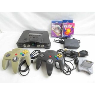  中古品 ゲーム NINTENDO 64 本体 NUS-001 動作品 周辺機器あり(携帯用ゲーム機本体)