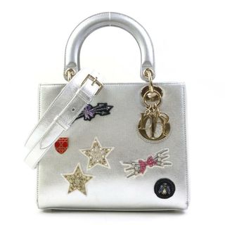 クリスチャンディオール(Christian Dior)のクリスチャンディオール Christian Dior ハンドバッグ ショルダーバッグ レディディオール レザー シルバー ゴールド金具 レディース 送料無料【中古】 e58667f(ハンドバッグ)