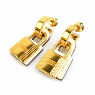 エルメス(Hermes)のエルメス HERMES ピアス オーケリー メタル/レザー ゴールド/ナタ レディース 送料無料【中古】 e58672j(ピアス)