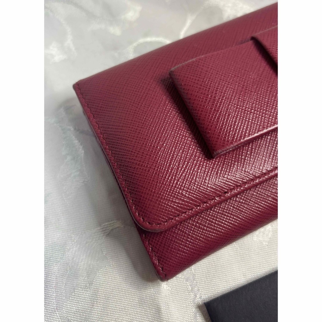 PRADA(プラダ)のPRADA プラダ Saffiano Fiocco ピンク　リボン長財布 レディースのファッション小物(財布)の商品写真