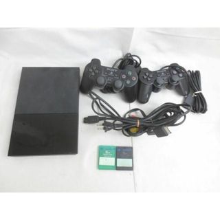  中古品 ゲーム プレイステーション2 PS2 本体 SPCH-90000 チャーコルブラック 動作品 周辺機器あり(携帯用ゲーム機本体)