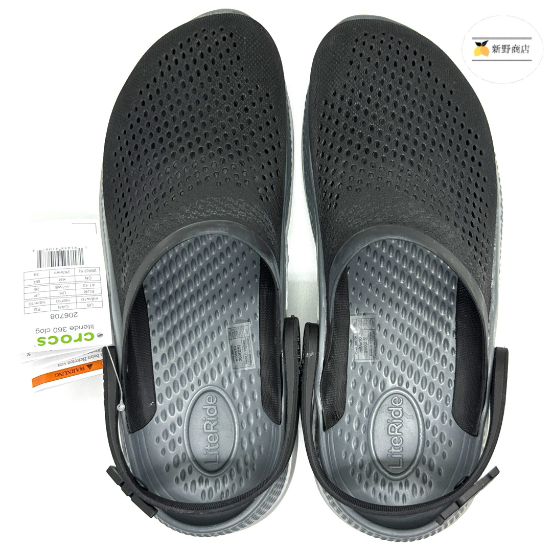 crocs(クロックス)の【新品未使用】 クロックス ライトライド ブラックM10/W12 28cm メンズの靴/シューズ(サンダル)の商品写真
