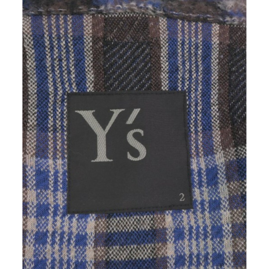 Y's(ワイズ)のY's ワイズ ブルゾン（その他） 2(S位) 青x茶x黒等(チェック) 【古着】【中古】 レディースのジャケット/アウター(その他)の商品写真