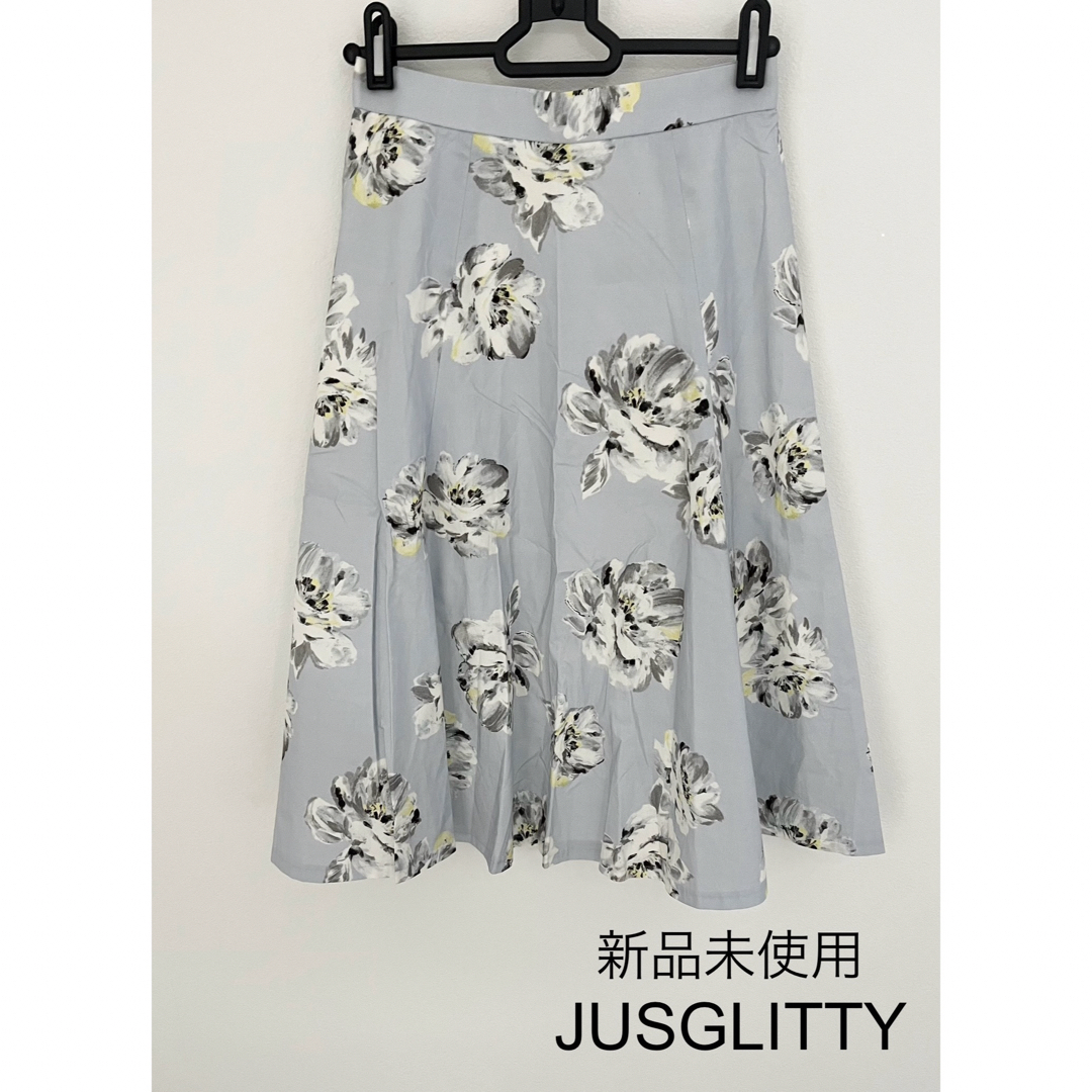 JUSGLITTY(ジャスグリッティー)の未使用♦JUSGLITTY フラワープリントスカート レディースのスカート(ロングスカート)の商品写真