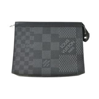 ルイヴィトン(LOUIS VUITTON)のLOUIS VUITTON ルイヴィトン クラッチバッグ - グレーx黒(総柄) 【古着】【中古】(クラッチバッグ)