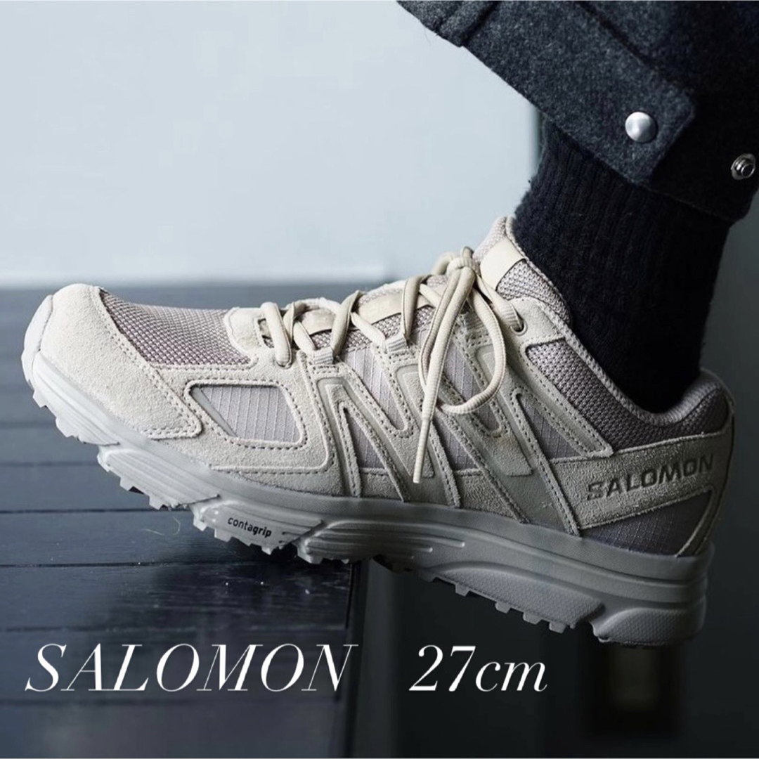 SALOMON(サロモン)のSALOMON XMN 4 SUEDE サロモン カーキ グレー 新品 27 メンズの靴/シューズ(スニーカー)の商品写真