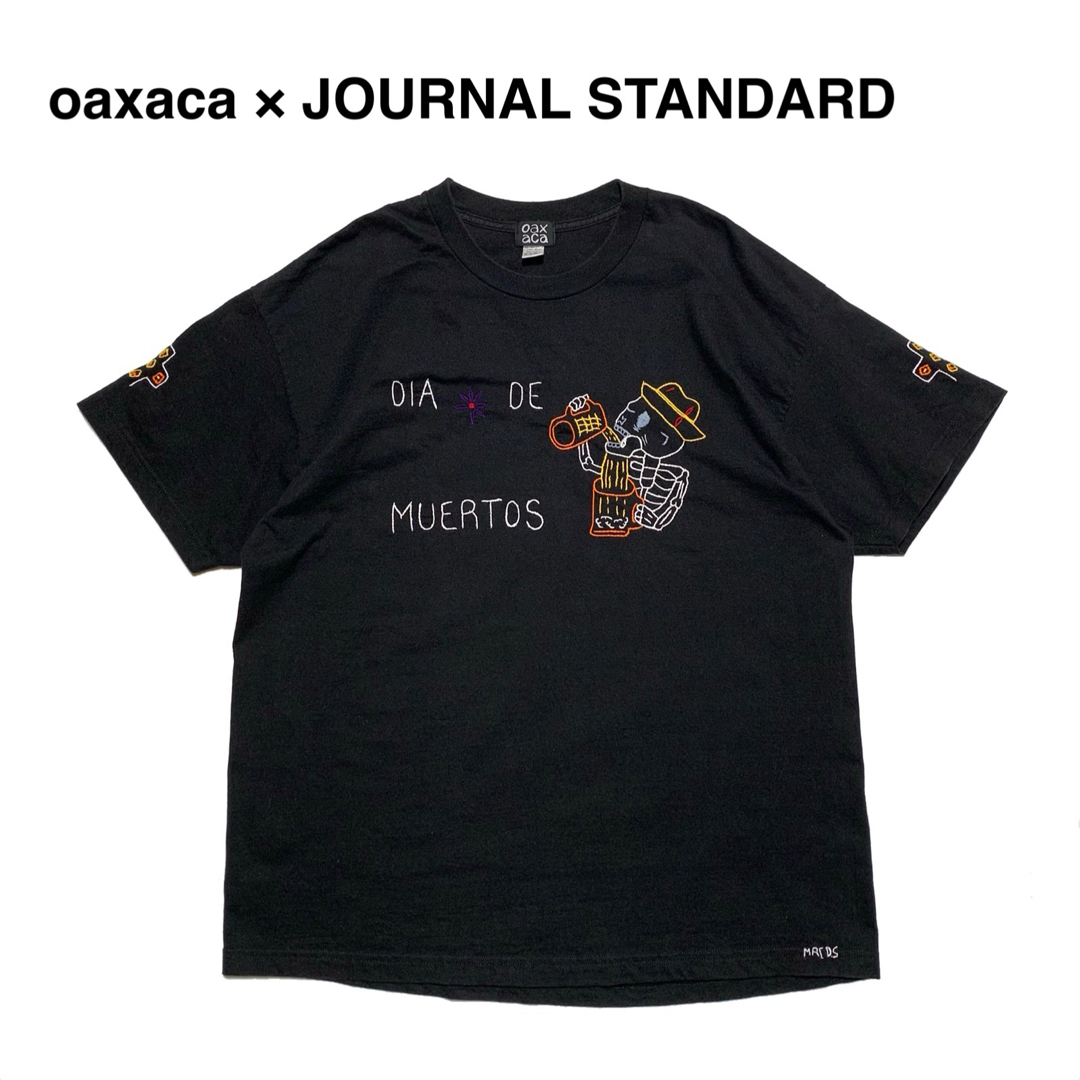 JOURNAL STANDARD(ジャーナルスタンダード)の☆良品 オアハカ ジャーナルスタンダード 別注 スカル 刺繍 半袖 Tシャツ 黒 メンズのトップス(Tシャツ/カットソー(半袖/袖なし))の商品写真