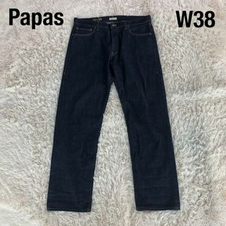 大きなサイズPapasパパス　デニムパンツジーンズ　W3８ジーパン(デニム/ジーンズ)