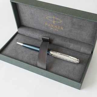 パーカー(Parker)のソネット プレミアム メタル&ブルーCT ボールペン(ペン/マーカー)