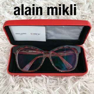 alainmikliアランミクリ　A05014　メガネ眼鏡赤黒マルチカラー