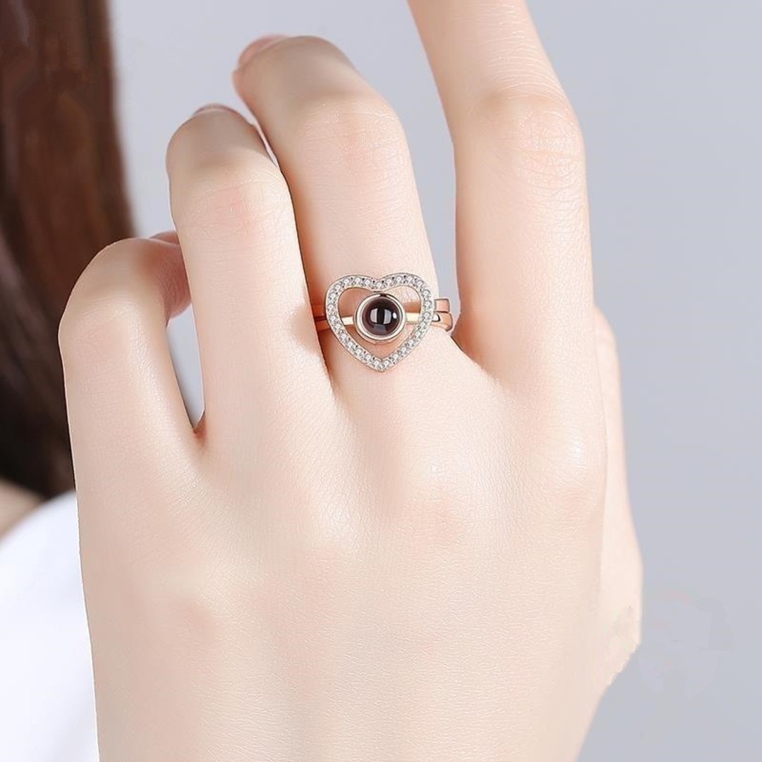 大人気　レディース　リング　アクセサリー　指輪　宝石　ハート　ゴールド　韓国 レディースのアクセサリー(リング(指輪))の商品写真