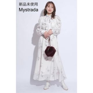 マイストラーダ(Mystrada)の未使用♦Mystrada 2way サテンプリントワンピース(ロングワンピース/マキシワンピース)