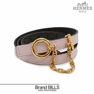 エルメス(Hermes)の美品 エルメス カルーゼル リバーシブル ベルト H081081CC06 ヴォー・スイフト ヴォー・エプソン ゴールド金具(ベルト)