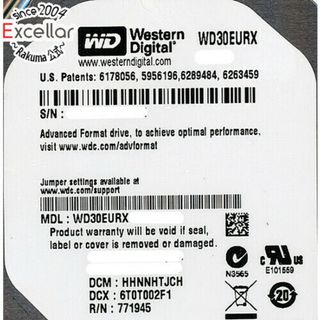 ウェスタンデジタル(Western Digital)のWestern Digital製HDD　WD30EURX　3TB SATA600　15000～16000時間以内(PC周辺機器)